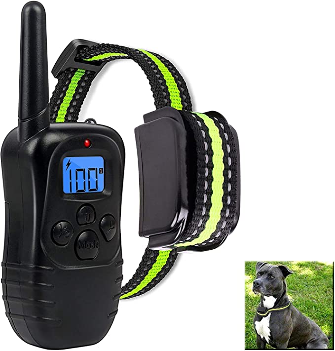 Collier de Dressage pour Chien - Collier Electrique pour Chien, avec Beep Vibra Choc Collier Dressage Chien étanche et Rechargeable 300 Mètre Collier Electrique pour Chien pour la Formation de Chien