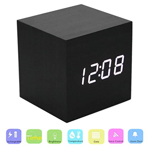 Pluiesoleil Réveil Matin Rechargeable avec Contrôle du Son