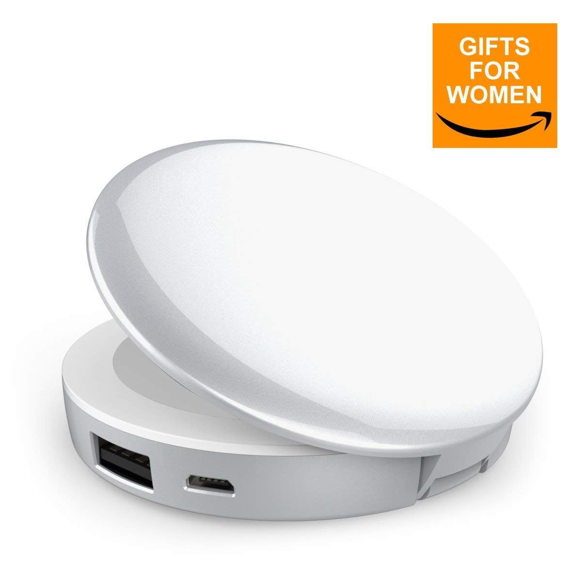 70% coupon - Power Bank Miroir LED Cosmétique - OrimeCharger PB76m Mini Batterie Externe 1600mAH, Compact et Portable pour Voyage