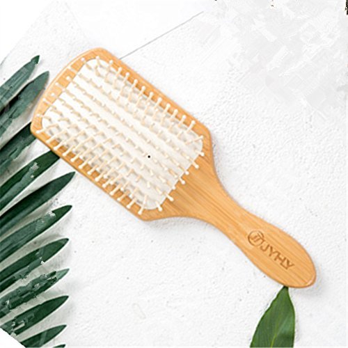 Jyhy Cheveux Vent Brosse de massage en bois naturel, Beauté Spa Massager Massage Peigne, Big Taille Cheveux Démêlant Peigne Brosse