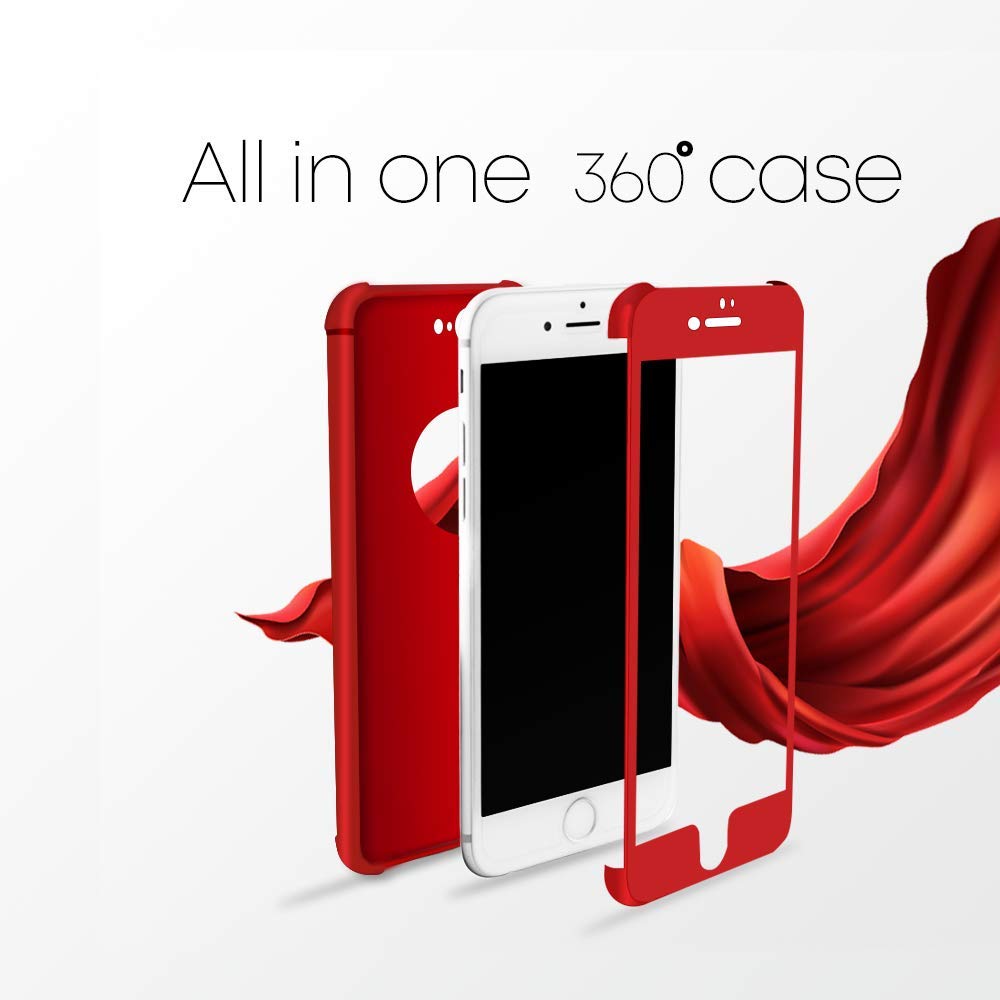 Coque 360° iPhone 7/8 + 2 vitres de protection - Pack Anti-choc et Anti-rayure