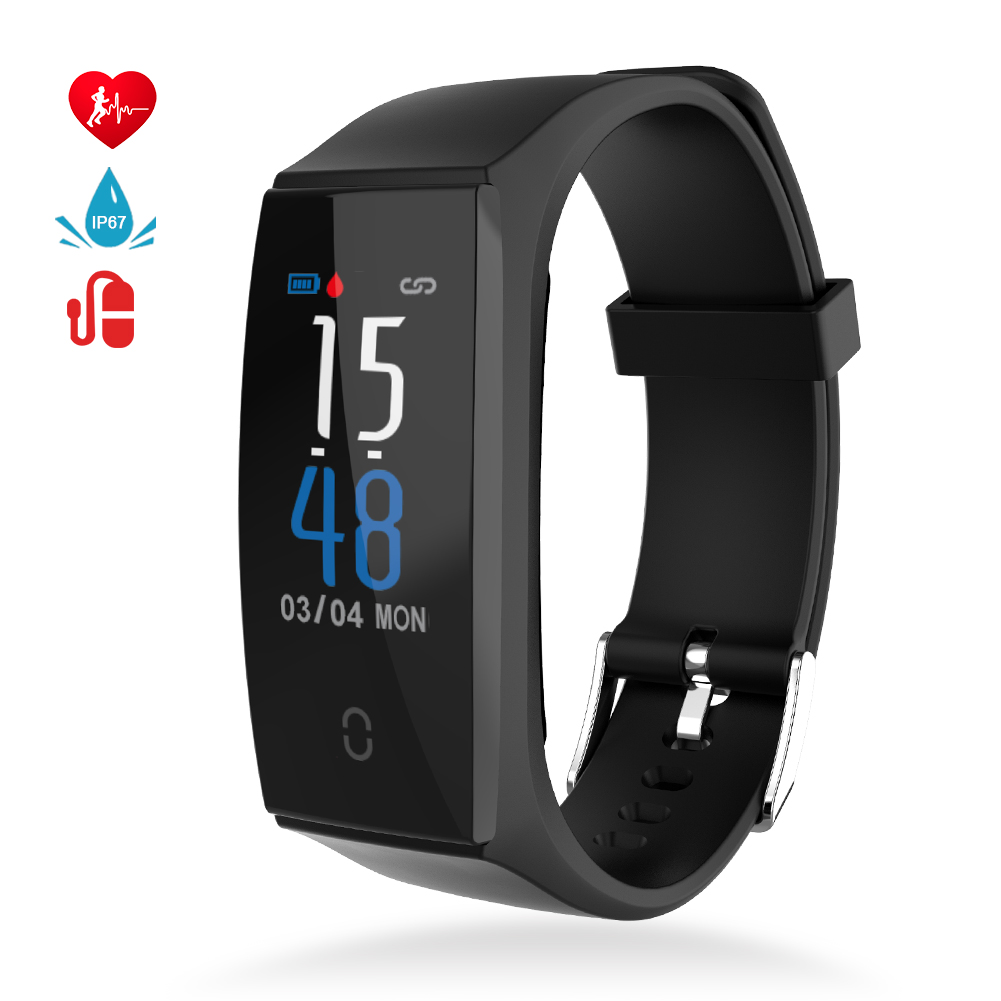 Montre Connectée Cardiofréquencemètre Bracelet Connecté Podomètre Fitness Tracker