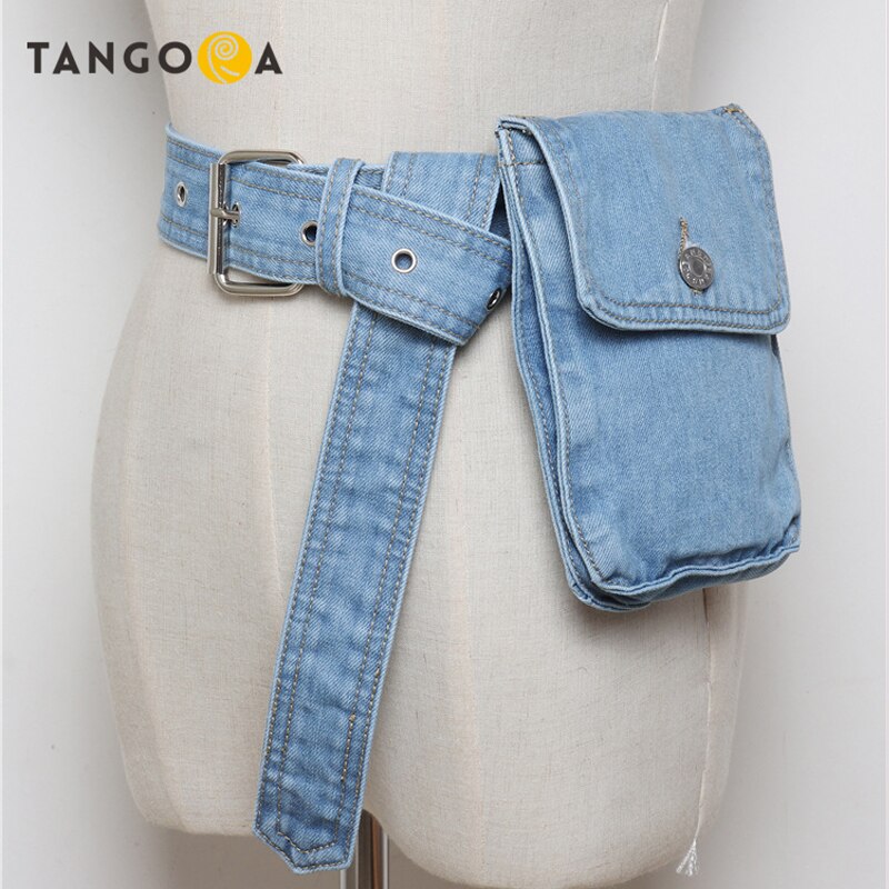 Sac détachable en jean pour femmes