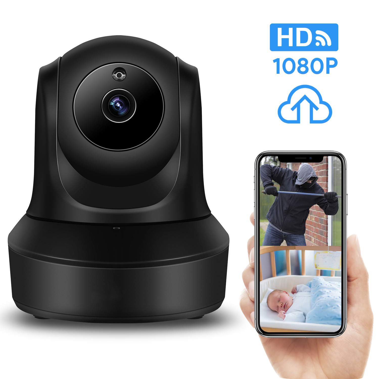 Caméra de surveillance WIFI 360° visi noc bébé, cambriolage, annimaux...
