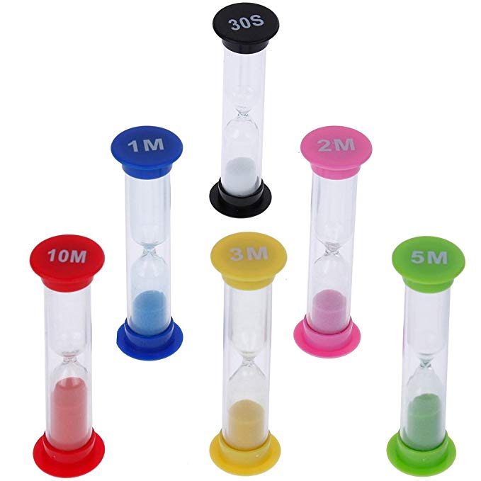 6PCS Sabliers Minuterie Horloge