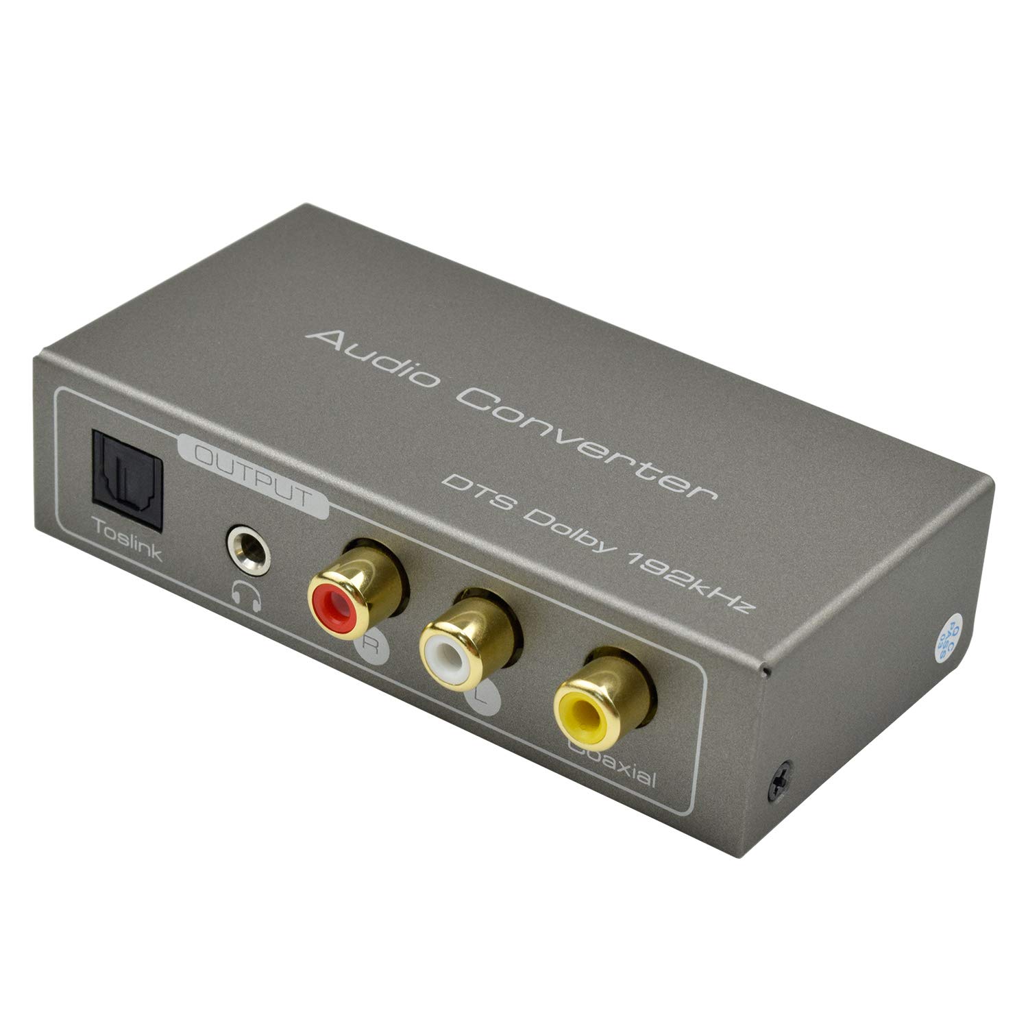 Arc Audio Extractor,192KHz Numérique-Analogique Audio Adaptateur HDMI Arc Toslink Coaxial vers L/R Stéréo Audio Coaxial et 3.5mm Arc Audio Adaptateur 