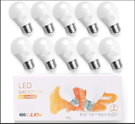 Ampoules LED E27, lumière couleur chaude 3000K, Lot de10