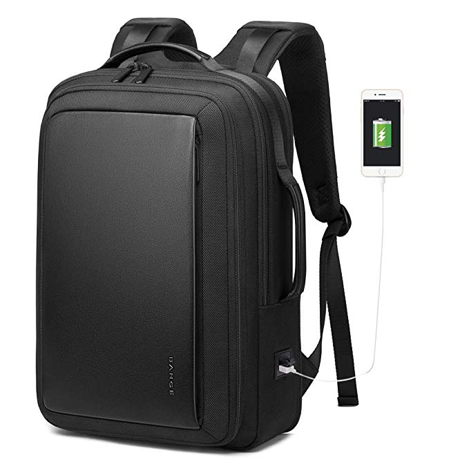 Sac à Dos pour Ordinateur Portable avec Port USB 15.6 Pouce Business Imperméable Sac a Dos Homme Femme Antivol Backpack - Noir