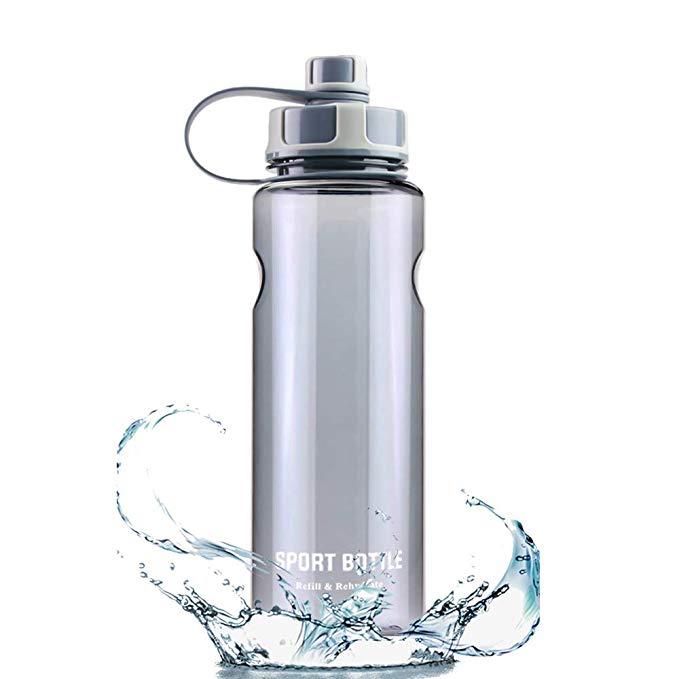 1,5L Bouteille d'eau de Sport, Réutilisable Plastique Bouteilles avec Filtre, Grande Taille Anti-fuites Gourde pour La Randonnée, L'école, en Plein Air, Cyclisme