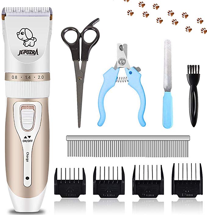 mtaioz Tondeuse à Chien et Chat - Tondeuse Chien - Tondeuse Chat - Tondeuse Animaux - Convient aux débutants, Silencieux et Rechargeable, détachable et Propre, avec Plusieurs Outils.