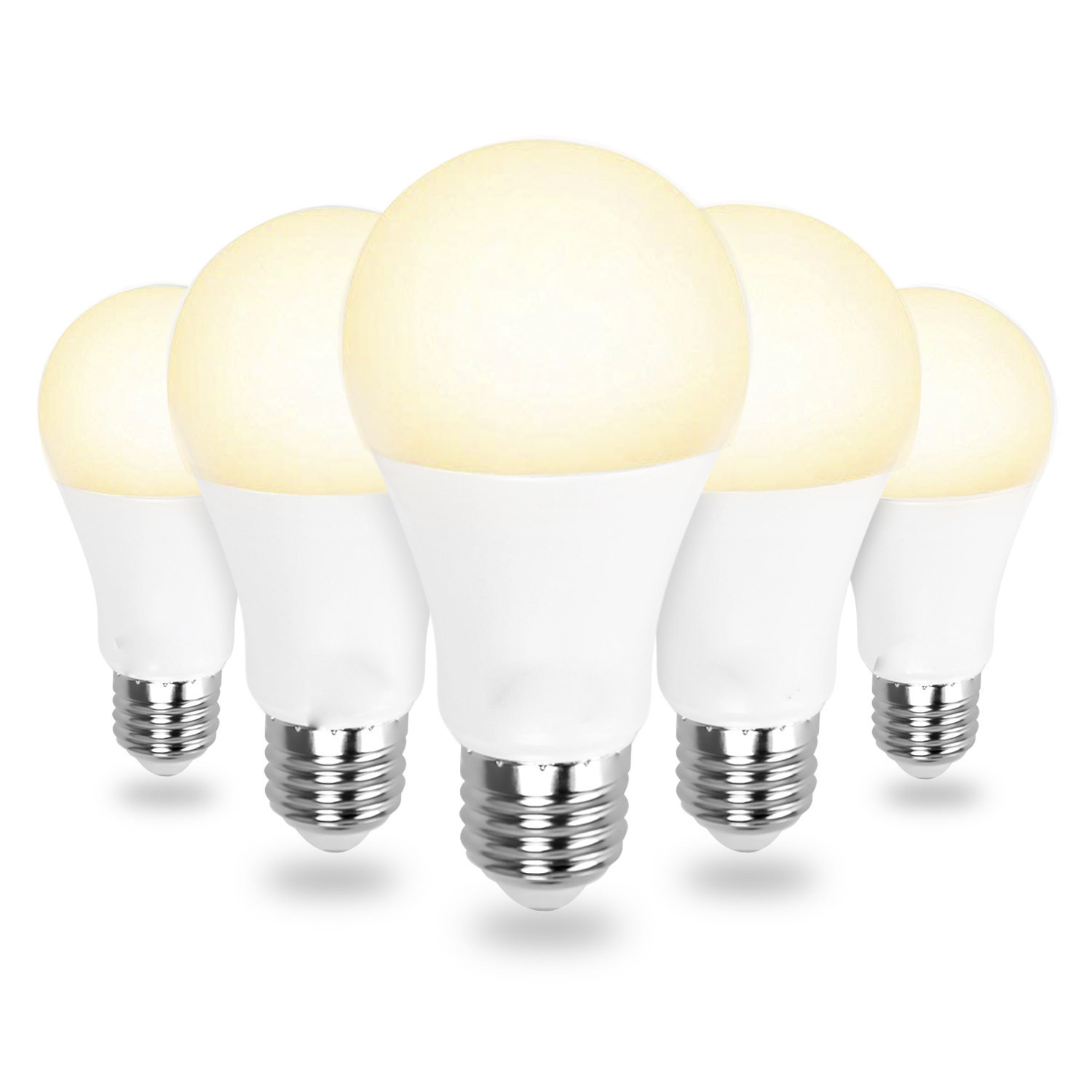 Lot de 5 Ampoules LED  E27, Lumière Chaude  11W 