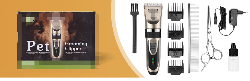 Tondeuse Chien Professionnel Poil Long Epais Animal Silencieux Rechargeable Electrique Tondeuse pour Chien et Chat Dog Clipper Kit avec Ciseaux et Peigne…