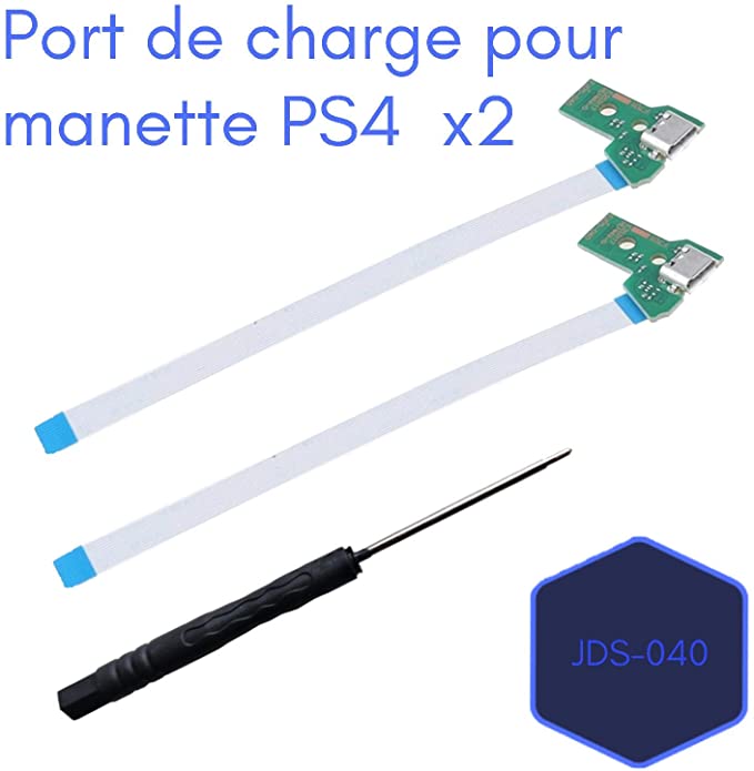 Niapoc  - Kit de Remplacement du Port de Charge Micro USB pour Manette PS4 Dualshock