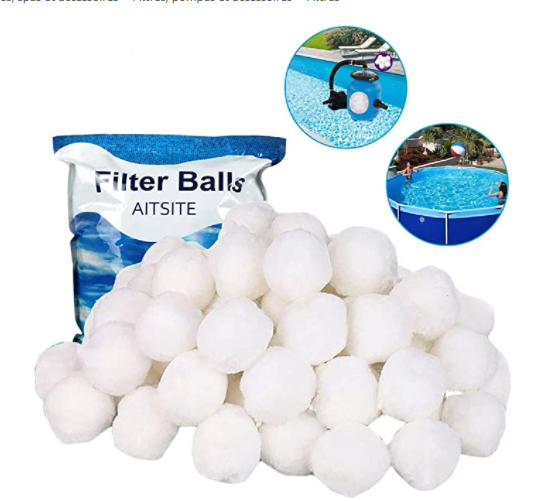 Aitsite 1300g 14.8 Litre Filtre Balls Filtre Bouilloire Filtre À Sable 46 kg Sable de Piscine Sable de Quartz de Rechange Produits