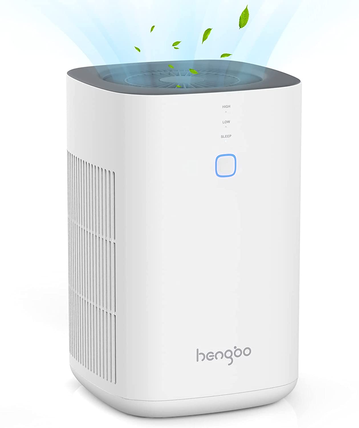 Purificateur d'air Maison Air Purifier avec Vrai Filtre HEPA, 3 Vitesses de Ventilateur, Filtre 99,97% des Particules en Suspension et des Odeurs, 26dB Mode Dormir, CADR 118.83m³/h