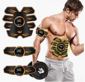 Electrostimulateur Musculaire, Musculation Abdominaux 8 Modes & 19 Intensités, EMS Ceinture Abdominale Electrostimulation, Abdomen/Bras/Jambes/Taille Exerciseur  优化标
