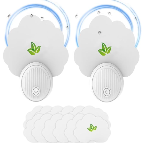 Pièges à Insectes, Pièges à Moustique, Moustique Tueur Lampe, Pièges Anti Moustique, avec Remplacement de Carton adhésif, 2 moustiquaires et piège à punaises de lit, 12 Panneaux adhésifs