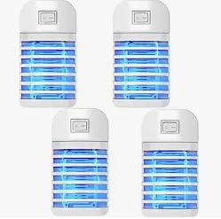 Lampe UV Anti Moustique-Lampe Anti Moustique Interieur- (4 PCS) Moustique Tueur Lampe-Anti-Destructeur de Mouches-pour l'élimination des moustiques-des Insectes Volants-des Mouches et des moucherons