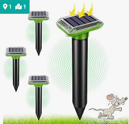 Répulsifs Anti Taupes, Solaire,Ultrason 4 pcs,ultrasons borne pour Taupes, Serpents campagnols Gophers et Autres Répulsif