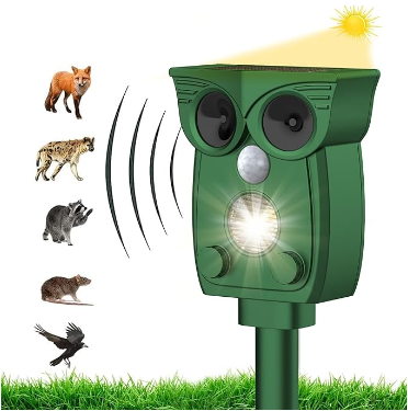 Jarper Répulsif Animaux Solaire, Répulsif Chat Ultrason Solaire, Répulsif Chat Exterieur, Charge de Solaire USB
