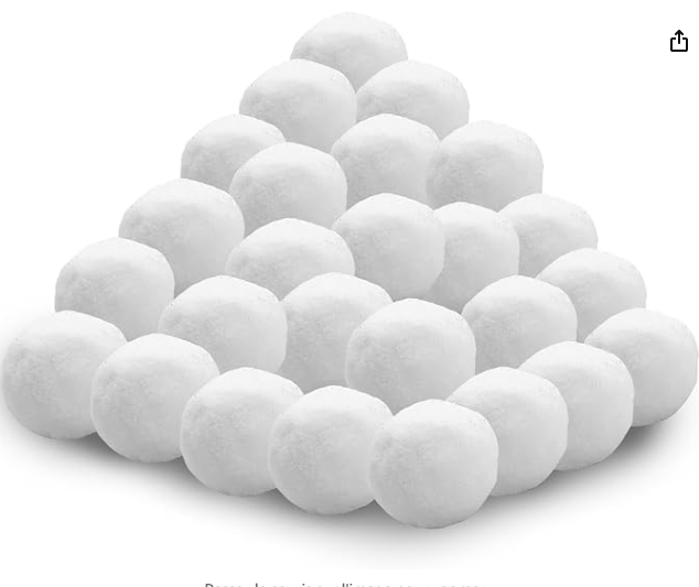 Balle Filtrante Piscine, 800g Balles Filtrantes Remplacer 29kg Sable pour Filtre Piscine, Réutilisable Boule Filtrante S'applique à Pompe Filter, Robot Piscine