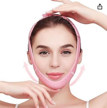 Réutilisable Masque En Forme De V, Masque Visage Liftant, Ceinture de lifting facial, Réducteur de Double Menton