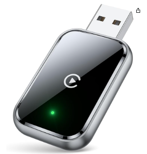 AIZEO Adaptateur CarPlay sans Fil, Mise à Niveau Super Rapide de CarPlay Filaire à sans Fil, Mini & Stable Carplay Adaptateur sans Fil Compatible avec iPhone iOS 10+ et Voitures avec CarPlay Filaire