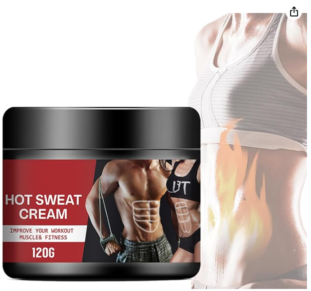 Sweat Fat Burning Gel,Hot Cream,Crème de massage sculptante pour la taille, l'abdomen et les boutons Crème amincissante pour hommes et femmes (120 g)
