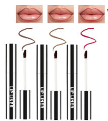 3 PCS Crayon Contour des Lèvres Amovible,Crayon contour des lèvres,hydratante, fini mat qui ne s’efface pas facilement,texture douce, couleur vibrante