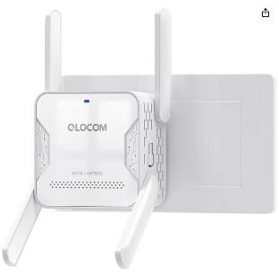 AX1500 Booster Range Extender, WiFi 6 Internet Booster with 4 Antennas WiFi Repeater with Ethernet Port