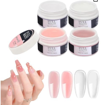 4 tubes de 15 ml de gel de construction pour ongles en gel