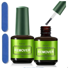 Dissolvant Vernis Gel Ongles 2 Pièces, Démaquillant Rapide pour Vernis Semi-Permanent, Facile à Utiliser à la Maison