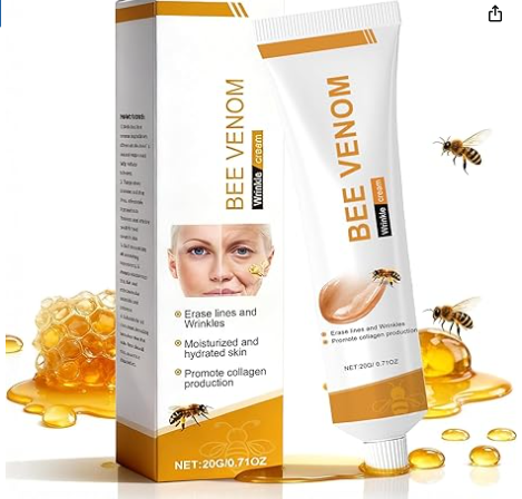 Crème Anti-Rides au Venin d'Abeille,Crème Hydratante Anti-Âge Raffermissante Naturelle, Convient aux hommes et aux femmes,20g