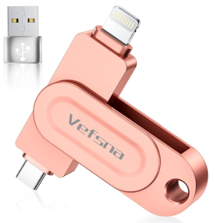 【sans APP】 Certifiée MFi Clé USB 512 Go, Cle USB iPhone Stockage Externe, Clé USB C 3 en 1 Clef USB 3.0 Stockage Transfert Photos Est Idéale pour Voyageurs