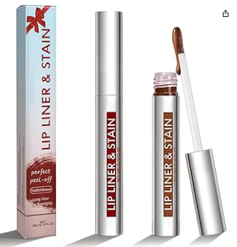 2PCS Peel Off Lip Liner Stain,encre a levre sans transfert,longue durée,naturel et durable
