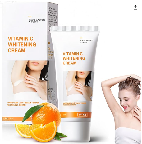 Creme Eclaircissante, Whitening Cream, pour Peaux Foncées, Pour Cou, Coudes, Genoux, Aisselles, IntéRieur Des Cuisses, 50g