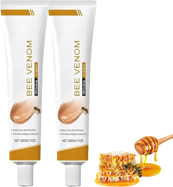 Crème Anti-Rides au Venin d’Abeille 1PCS,Crème Anti-Âge Visage Contre les Rides et Peau Sèche
