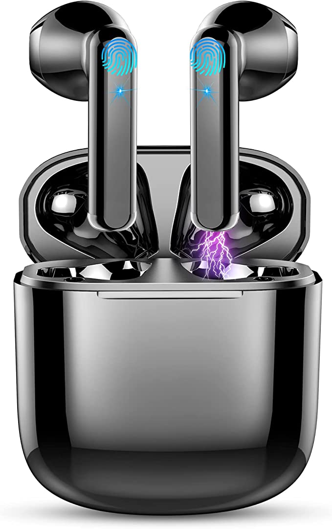 Ecouteurs Bluetooth 5.3 sans Fil, HiFi Stéréo Ecouteurs sans Fil avec ENC Antibruit Mic, Oreillette Bluetooth Sport IP7 Étanche, USB-C