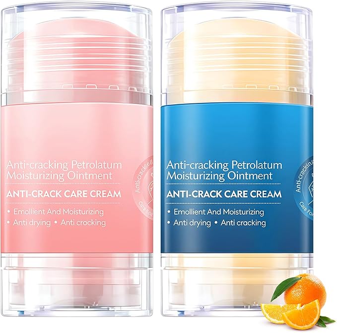 Lot de 2 Sticks Réparateurs pour Talons Fissurés - Soin Intensif Anti-Crevasses pour Pieds Secs et Abîmés - Hydratant et Nourrissant- Pour Pieds Doux