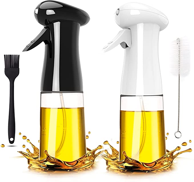 Pukitt Pulvérisateur d’Huile 210ML, Vaporisateur de Condiment Liquide avec Brosse, Spray d’Huile pour BBQ, Salade, Cuisson, Barbecue etc…