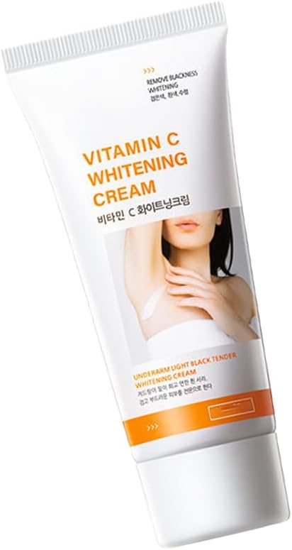 Crème Éclaircissante Corporelle 55g,Crème Éclaircissante pour Taches Sombres & Zones Sensibles,Vitamine C & Hydratante pour Axilles,Coudes,Genoux et Intérieur de Cuisse,Peau Plus Uniforme